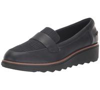 Clarks Women's Sharon Gracie Loafer, Navy Combi Leather, 5 UK