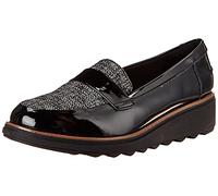 Clarks Women's Sharon Gracie Penny Loafer. W US, Black Pat Combi, 3 UK
