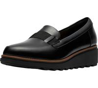 Clarks Women's Sharon Pace, Black Leather 1, 5