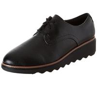 Clarks Women's Sharon Rae Loafer, Black Leather, 11 Wide