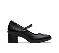 Clarks Womens Shaya Jane Black Leather Mary Jane,Heels