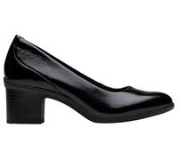 Clarks Women's Shaya Poppy, Black Pat, 6 UK