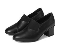 Clarks Women's Shaya Tess Pump, Black Leather, 5 UK
