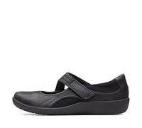 Clarks Women's Sillian Bella Mary Jane Flat, Black, 5 UK Wide