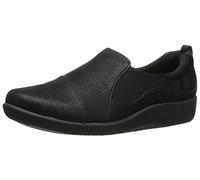 Clarks Women's Sillian Paz Slip-On Loafer, Black Synthetic Nubuck, 7 UK