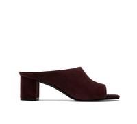 Clarks Women's Siray Mule Dark Brown Suede Mules, Heels | Size: 7-Standard Fit Clarks Brown 7-Standard Fit