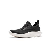 Clarks Women's Solevana Lace Sneaker, Black Textile, 7.5