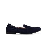 Clarks Womens Tamna Pure Navy Suede Loafers,Slip Ons
