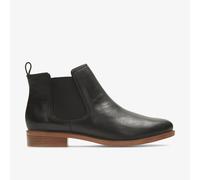 Clarks Womens Taylor Shine Black Leather Ankle Boots,Chelsea Boots Leather