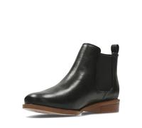 Clarks Women's Taylor Shine Chelsea Boots, Black Black Leather, 3 UK