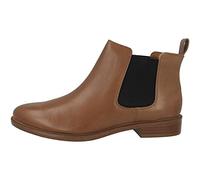 Clarks Women's Taylor Shine Chelsea Boots, Tan Leather, 5 UK