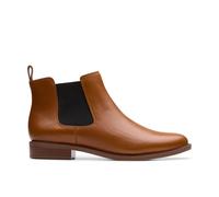 Clarks Womens Taylor Shine Tan Leather Ankle Boots,Chelsea Boots Leather