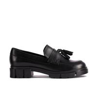 Clarks Women's Teala Loafer Black Leather Loafers, Slip Ons | Size: 6/Standard Fit