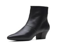 Clarks Women's Teresa Fashion Boot, Black Leather, 5.5 UK