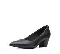 Clarks Women's Teresa Step Pump, Black Leather, 3.5 UK Wide