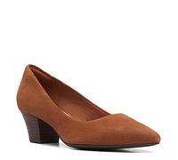 Clarks Women's Teresa Step Pump, Dark Tan Suede, 6 UK