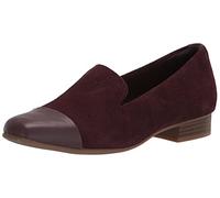 Clarks Women's Tilmont Step Loafer, Burgundy Suede, 6 UK