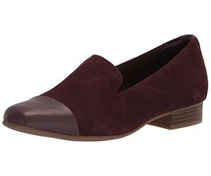 Clarks Women's Tilmont Step Loafer, Burgundy Suede, 6.5 UK