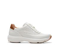 Clarks Women's Tivoli Grace Sneaker, Off White Lea, 3.5 UK