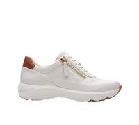 Clarks - Womens Tivoli Zip Shoes, Color Off White Lea, Size: 8.5 UK Wide
