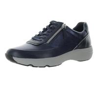 Clarks Women's Tivoli Zip Sneaker, Navy Combi Leather, 7.5 Wide