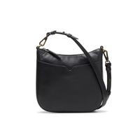 Clarks Women's Topsham Willow Black Leather Shoulder Bag, Cross Body Bag Clarks Black One Size