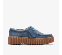 Clarks Womens Torhill Bee Blue Nubuck Torhill,Lace Up Nubuck Casual