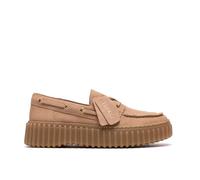 Clarks Womens Torhill Boat Beige Suede Boat Shoes,Torhill