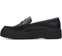 Clarks - Womens Torhill Penny Shoes, Color Black Leather, Size: 6.5 UK