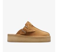 Clarks Womens TrekWedge Mule Mid Tan Sde Shoes - Brown - Size UK 5.5