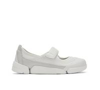 Clarks Trigenic2 Bar White Leather Mary Jane White