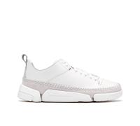 Clarks Womens Trigenic2 Flex White Leather Trainers