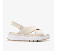 Clarks Womens Tuscan Cross Cream Leather Wedges Leather Sports