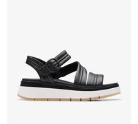 Clarks Womens Tuscan Strap Black Leather Sandals - Size UK 5.5