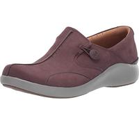 Clarks Women's Un.Loop 2 Walk Loafer, Aubergine Nubuck, 7 UK