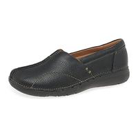 Clarks Women's Un Loop Stride Loafer, Black (Black Leather), 6.5 UK