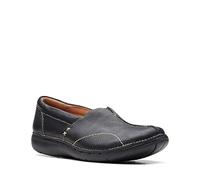 Clarks Women's Un Loop Stride Loafer, Black (Black Leather), 4.5 UK