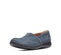 Clarks Women's Un Loop Stride Loafers, Navy Nubuck, 5.5 UK