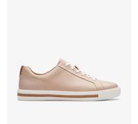 Clarks Womens Un Maui Lace Blush Leather Trainers - Pink - Size UK 5