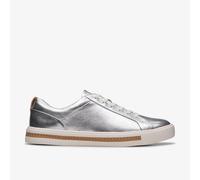 Clarks Womens Un Maui Lace Metallic Trainers - Silver - Size UK 4