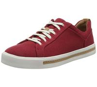 Clarks Women's Un Maui Lace Sneaker, Red Textile, 5 UK