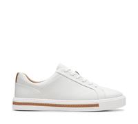 Clarks Women's Un Maui Lace White Leather Trainers | Size: 3.5/Wide Fit