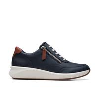 Clarks Women's Un Rio Zip Navy Combination Trainers in Blue | Size: 3.5/Wide Fit