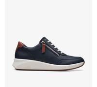 Clarks Womens Un Rio Zip Sneaker, Blue, 5 UK