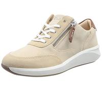 Clarks Women's Un Rio Zip Sneaker, Light Sand Nub, 4.5 UK