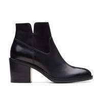 Clarks Women's Valvestino Lo Black Leather Ankle Boots | Size: 7/Standard Fit