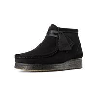 Clarks Women's Wallabee Boot Ankle, Black Suede, 6.5