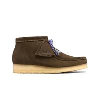 Clarks Wallabee Boot Dark Olive Suede Ankle Boots,wallabee,lace Up In Green Green