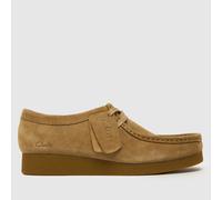 Clarks Women's Wallabee Evo Flat Shoes in Tan, Suede, Size: 5 UK 5 (EU 38)