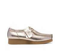 Clarks Womens Wallabee EVO Shoe Gold Leather Wallabee,Lace Up